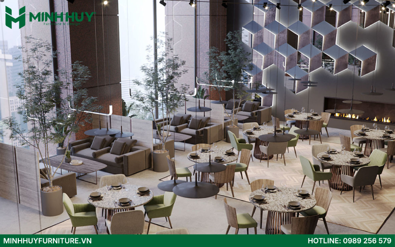 thi công nội thất nhà hàng phong cách hiện đại