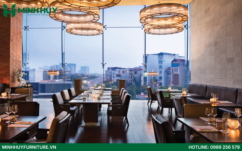 công ty thi công nội thất nhà hàng phong cách hiện đại