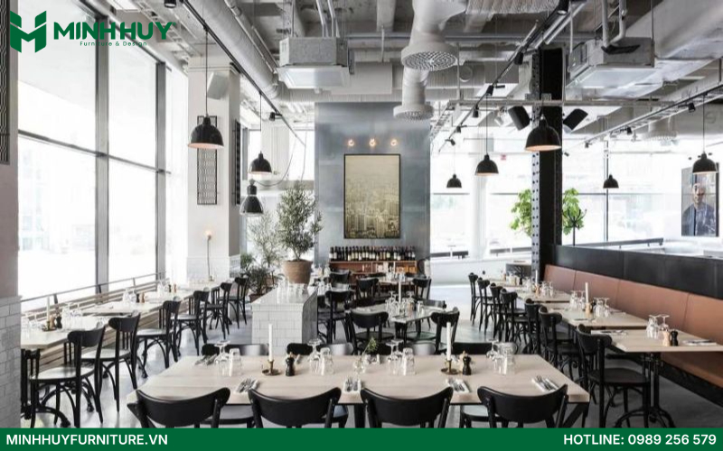 Báo giá thi công nội thất nhà hàng phong cách hiện đại