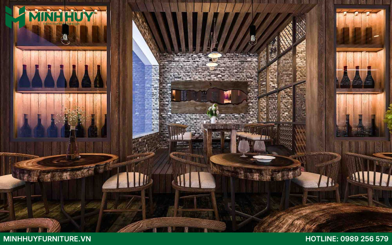 thi công nội thất nhà hàng phong cách Vintage