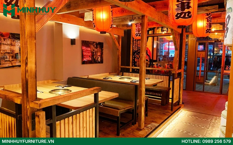 thi công nội thất nhà hàng Ramen chuyên nghiệp