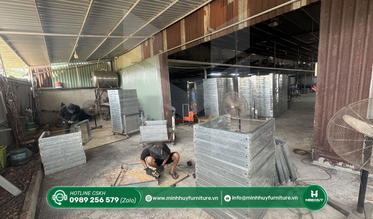 gia công khung sắt mạ kẽm HCM xuất khẩu