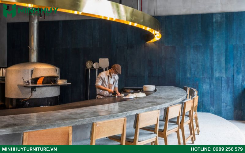 báo giá thi công nội thất nhà hàng Pizza