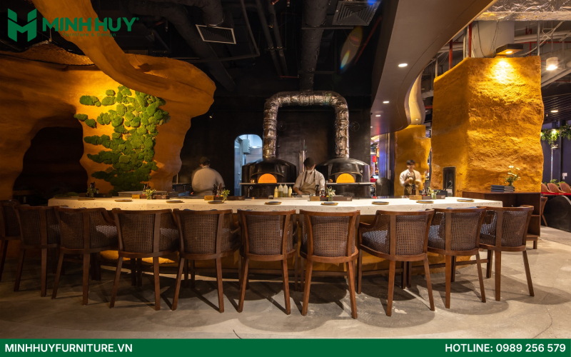 thi công nội thất nhà hàng Pizza chuyên nghiệp
