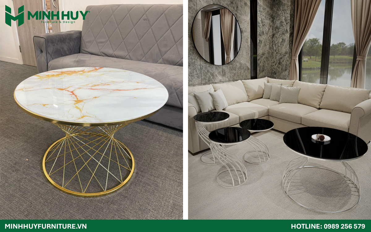 xưởng gia công bàn sofa inox theo yêu cầu huyện bình chánh hcm