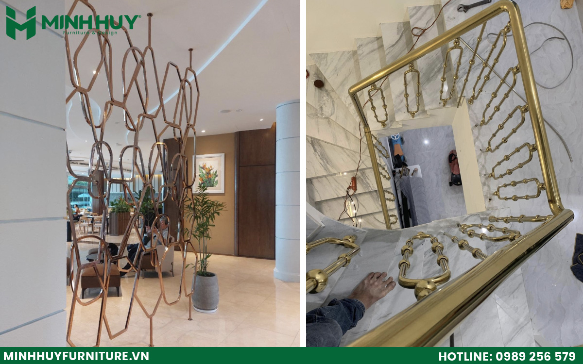 xưởng gia công khung kính inox mạ PVD huyện bình chánh