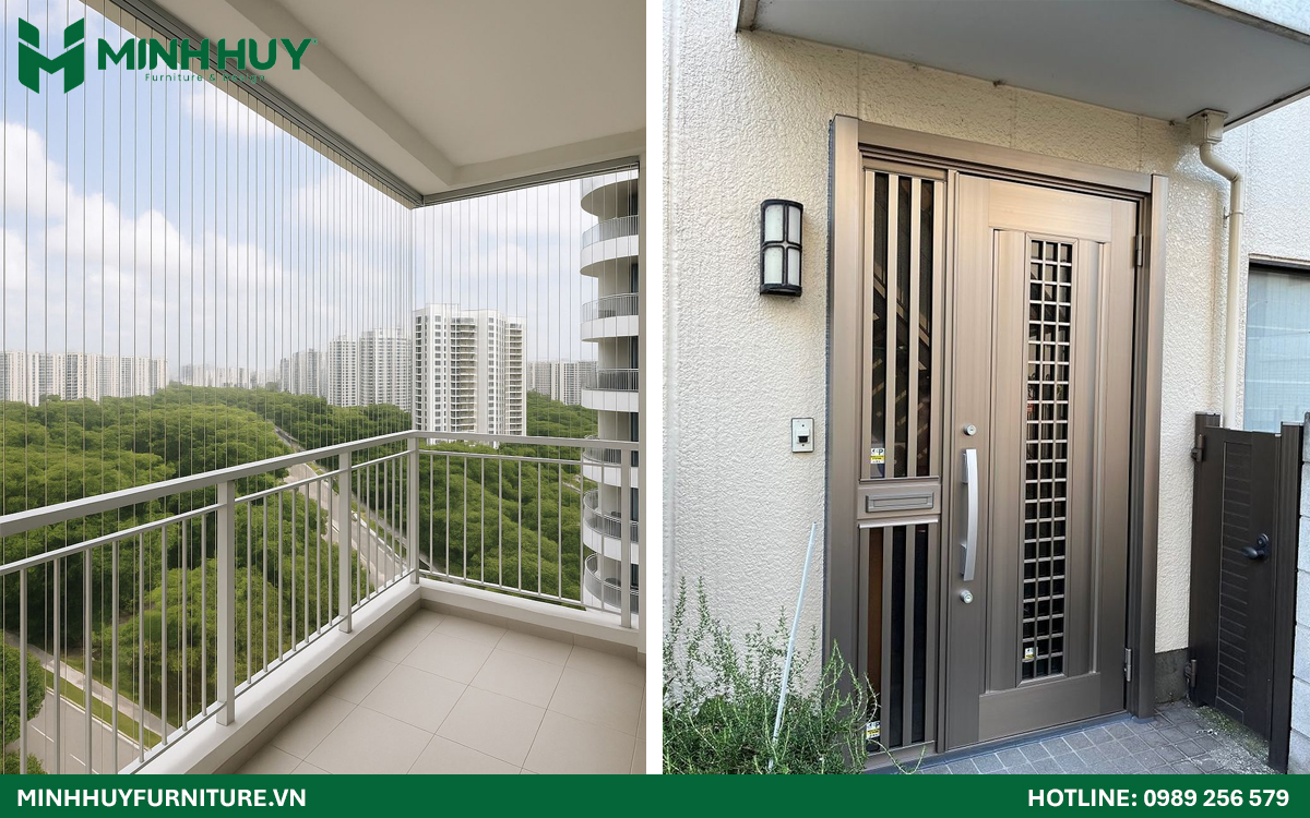 Gia công inox theo yêu cầu hcm - Gia công khung bảo vệ, mái hiên và khung cửa inox