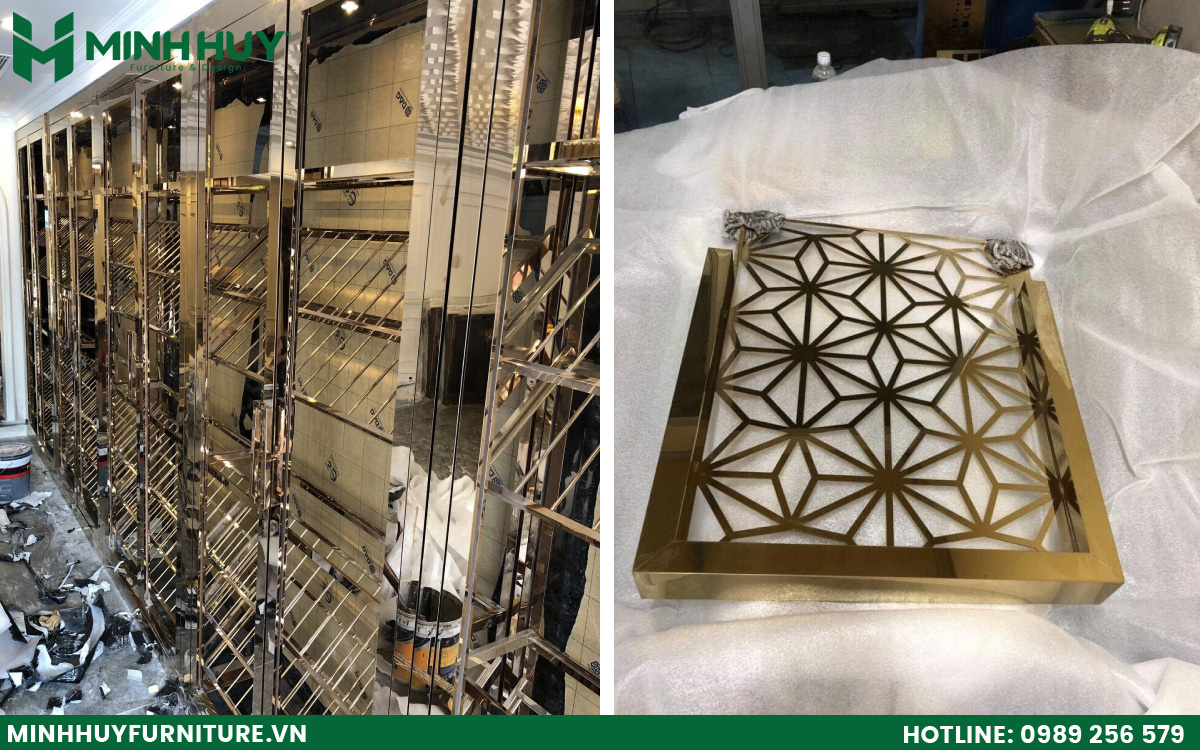 xưởng gia công khung kính inox mạ PVD huyện bình chánh