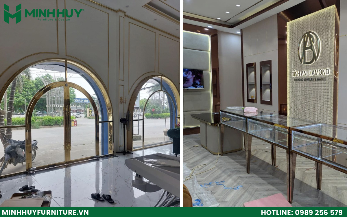 xuong gia cong khung kinh inox ma vang