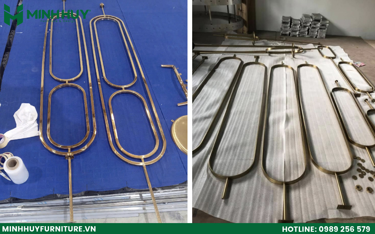 xưởng gia công khung kính inox mạ vàng gần đây