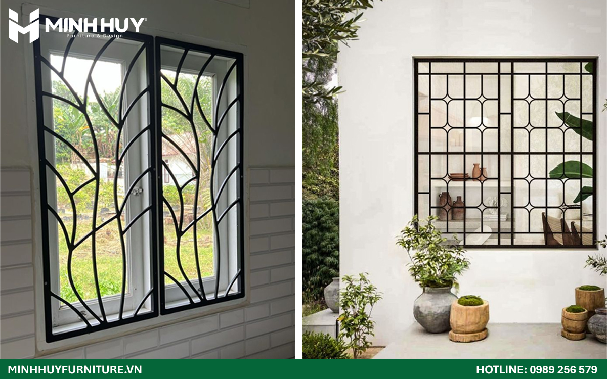 mẫu khung sắt bảo vệ cửa sổ đẹp nghệ thuật