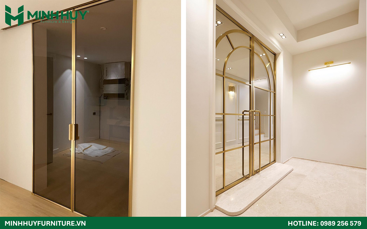 xưởng gia công khung kính inox mạ vàng huyện bình chánh