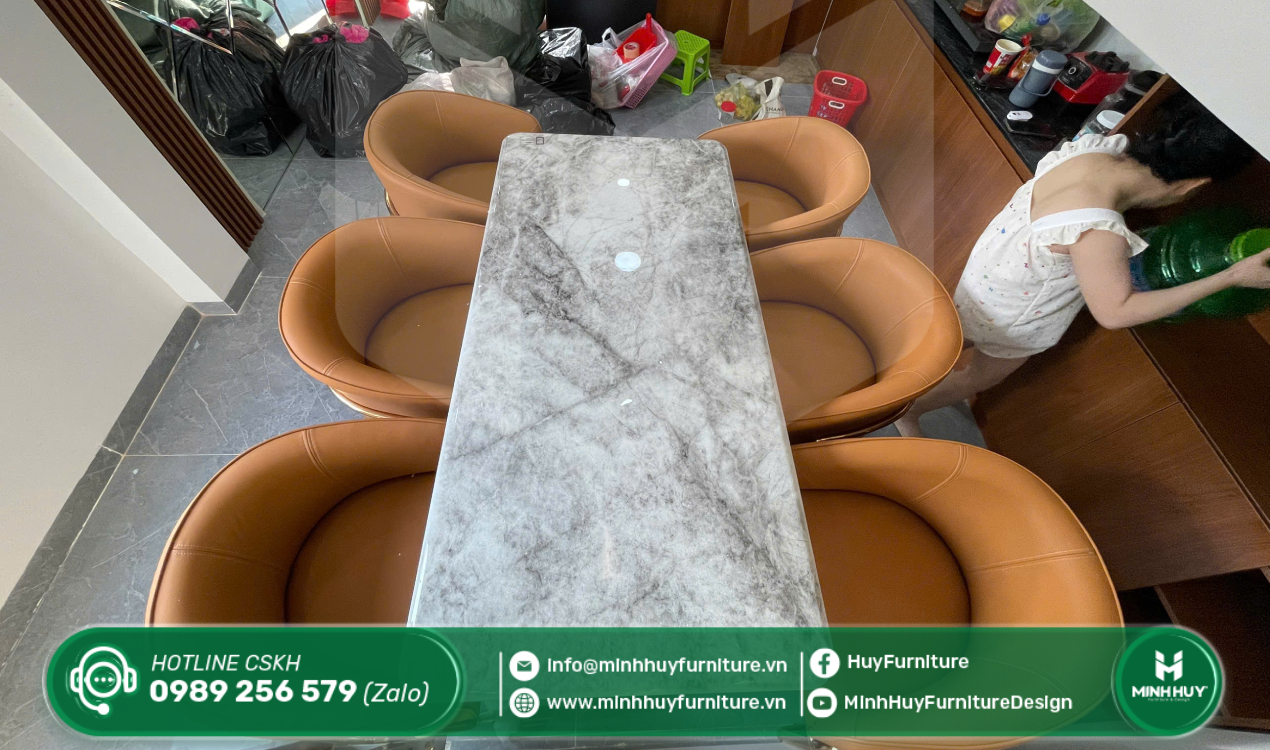 bộ bàn ghế ăn gia đình đẹp