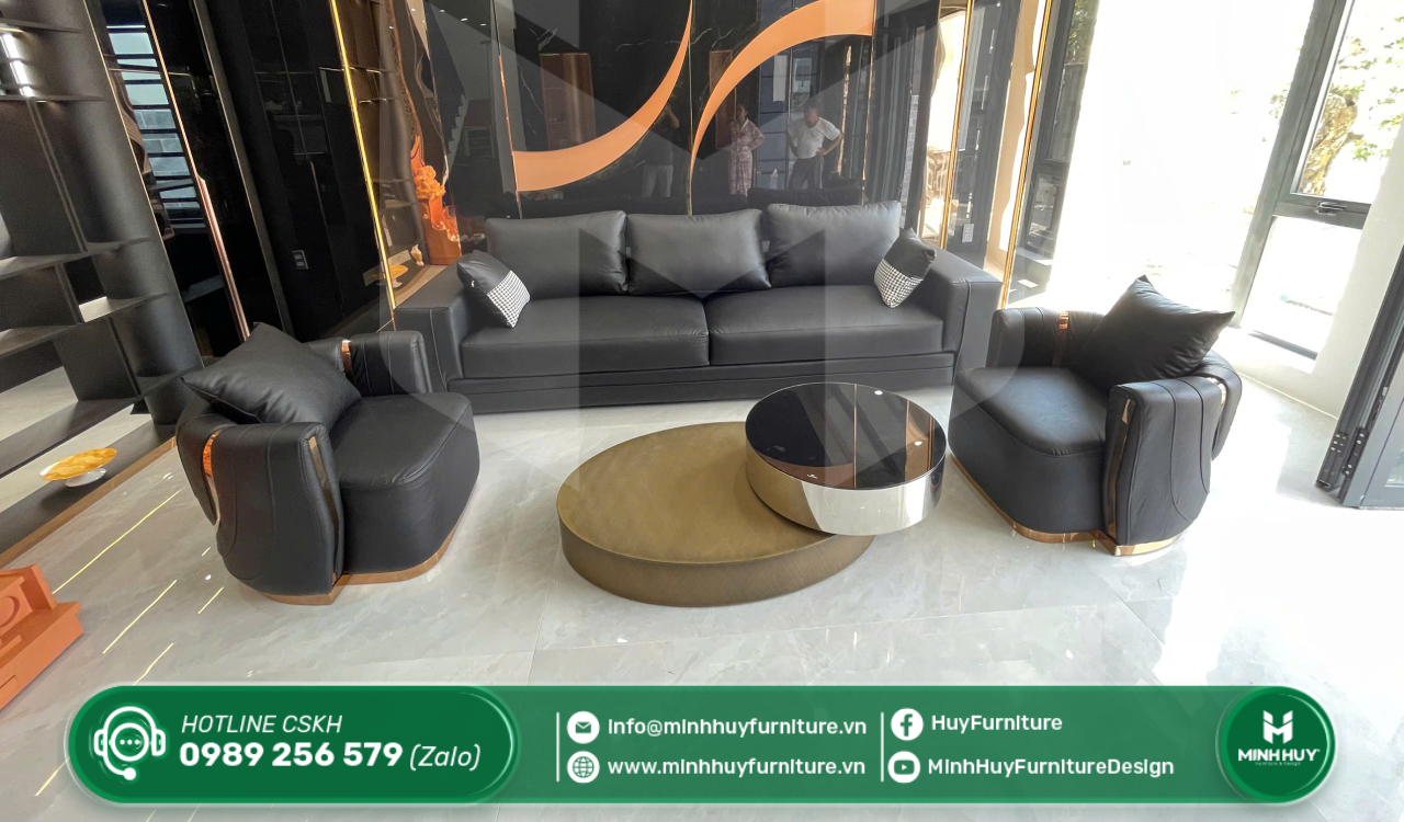 bàn sofa inox mạ vàng