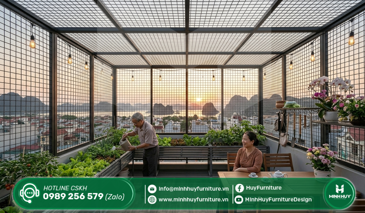 xưởng làm khung sắt bảo vệ sân thượng quận 4 tphcm