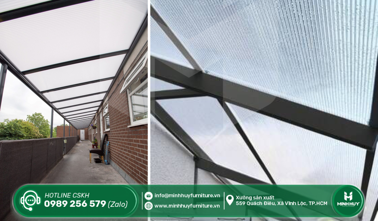 báo giá thi công khung sắt mái che sân thượng cần giờ tphcm