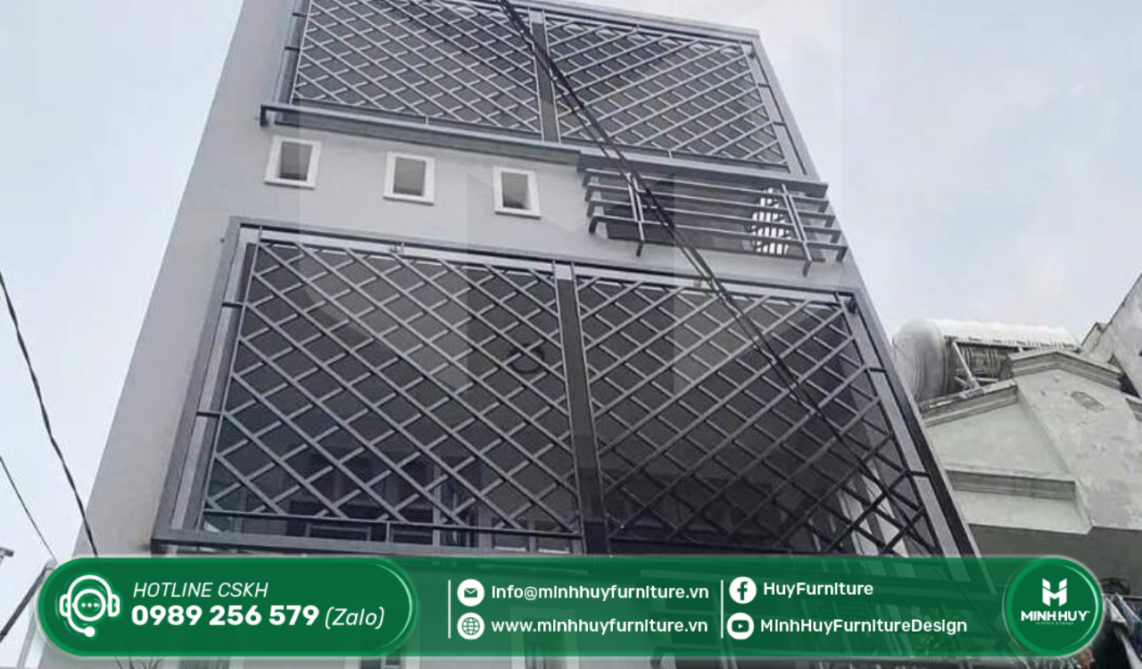 làm khung sắt bảo vệ sân thượng quận 10 tphcm