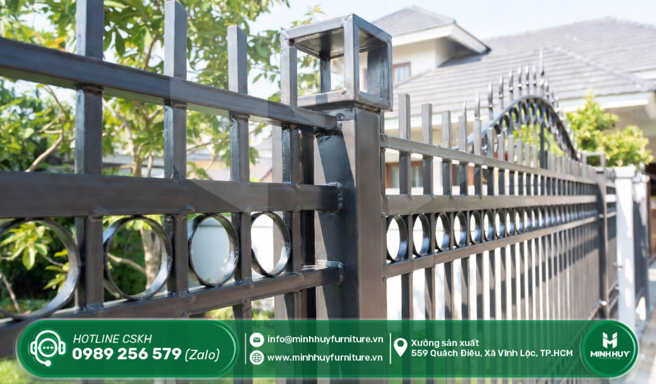 Các mẫu khung hàng rào sắt đẹp