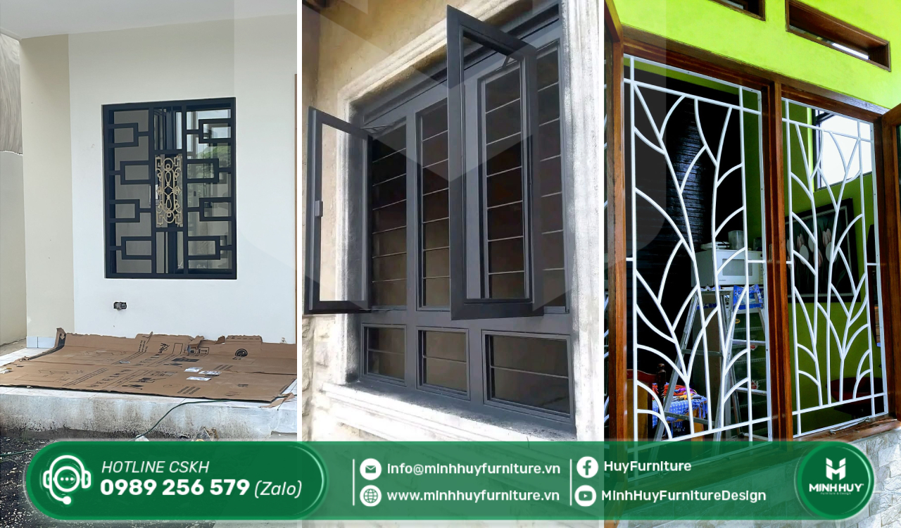 thi công khung sắt bảo vệ cửa sổ huyện bình chánh tphcm
