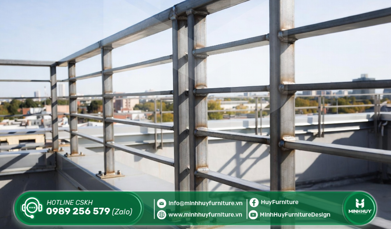 thi công khung sắt bảo vệ sân thượng cần giờ tphcm