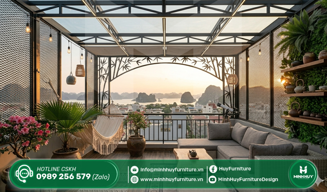 làm khung sắt bảo vệ sân thượng quận 4 tphcm