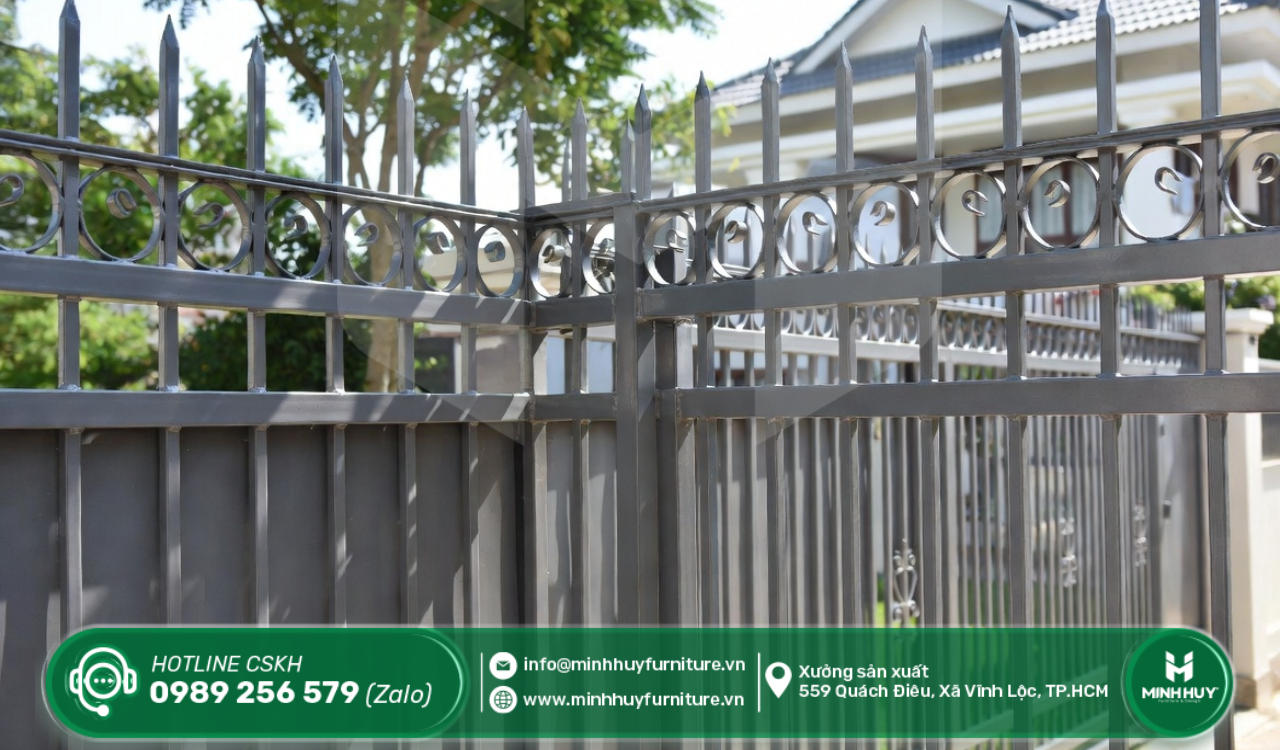 giá thi công khung hàng rào sắt