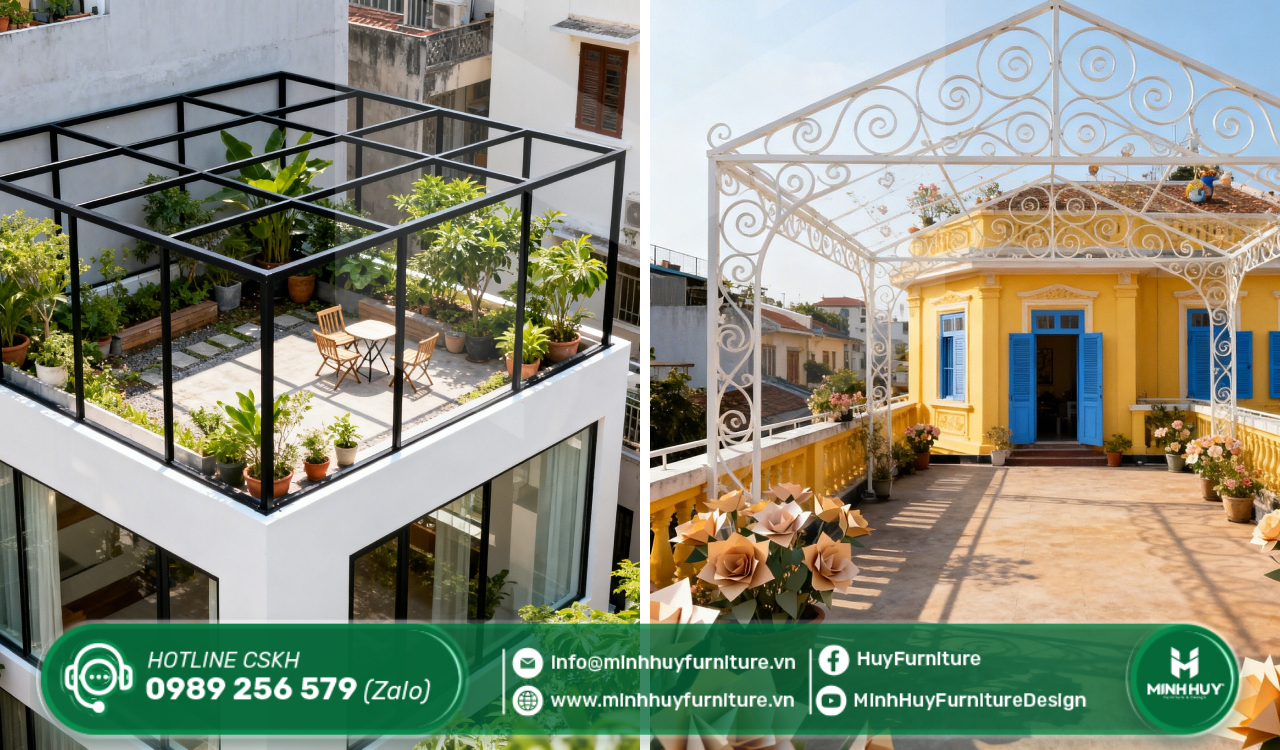 xưởng thi công khung sắt bảo vệ sân thượng quận 11 tphcm giá rẻ