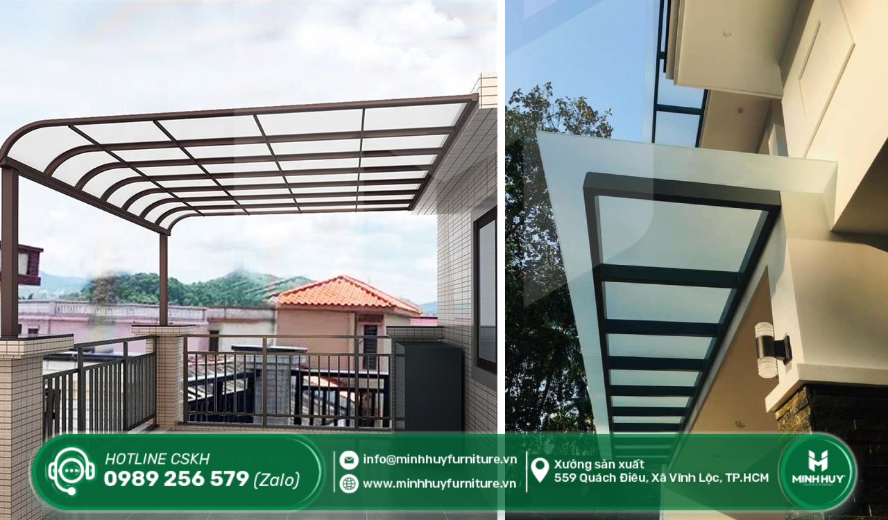 xưởng thi công khung sắt mái che mưa sân thượng thủ đức tphcm giá rẻ