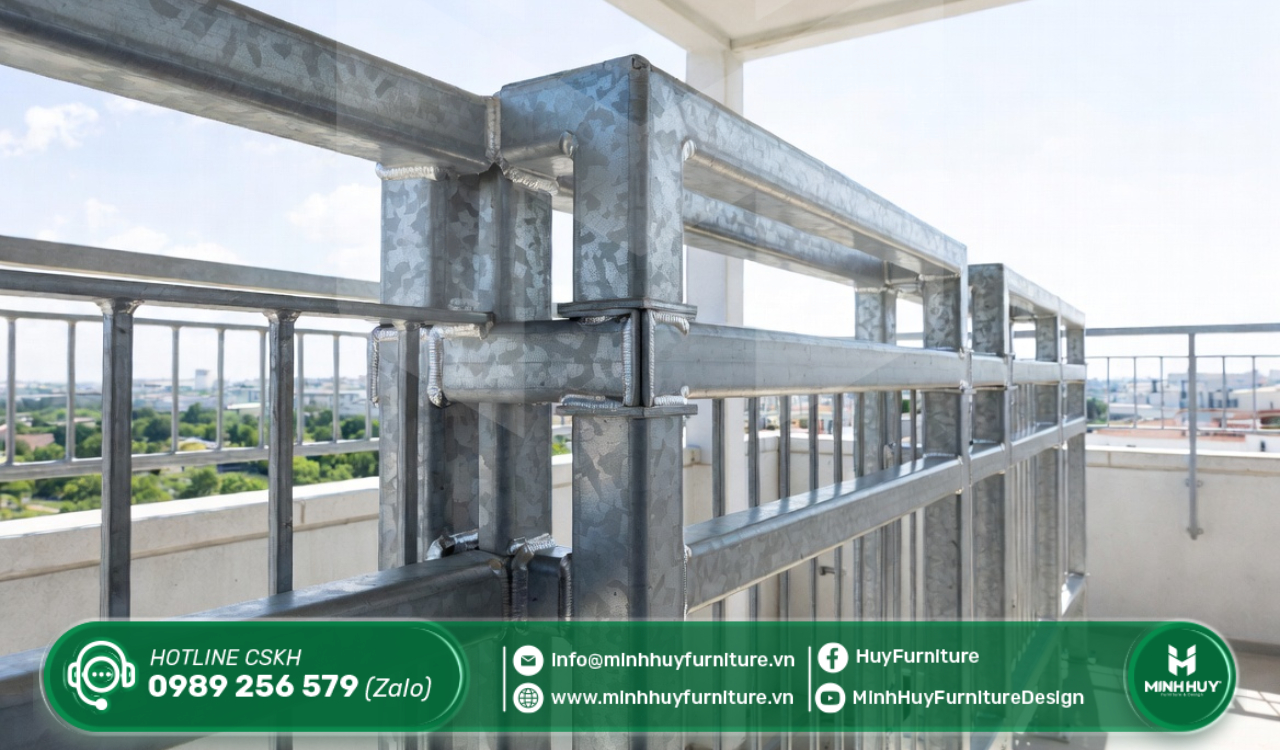 xưởng làm khung sắt bảo vệ sân thượng thủ đức tphcm