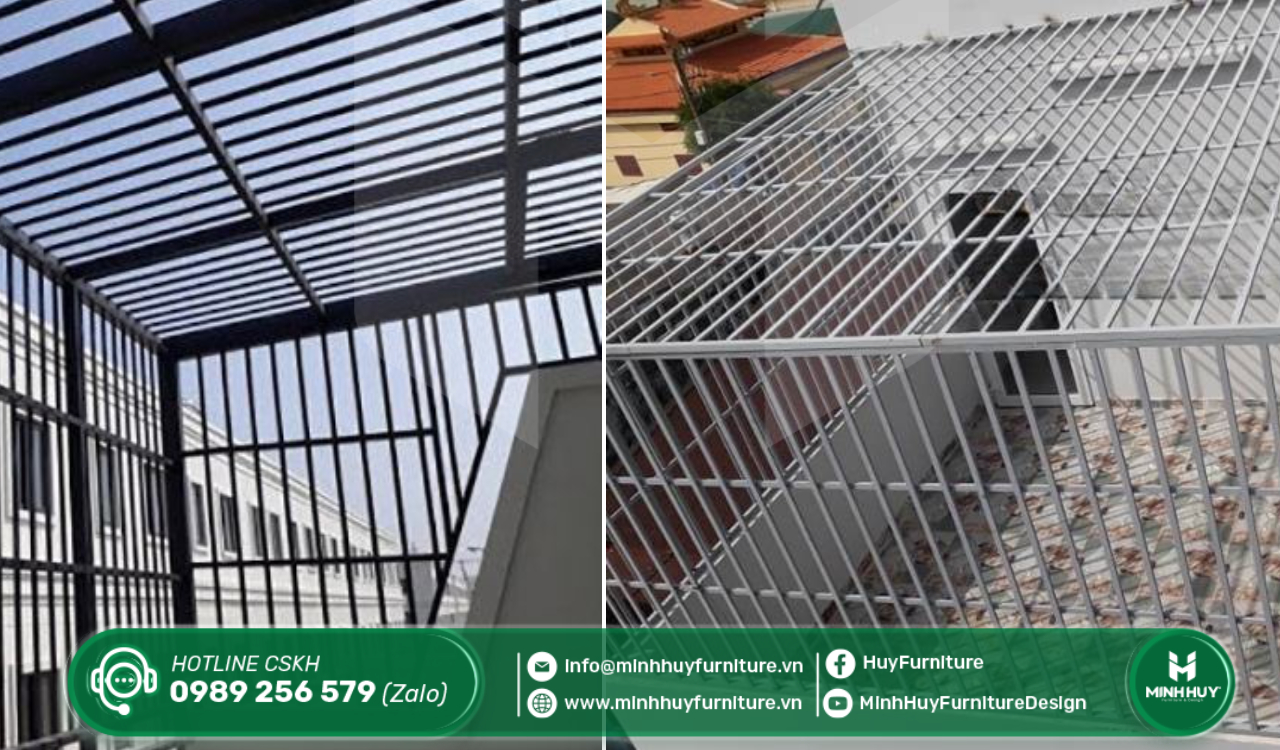 xưởng thi công khung sắt bảo vệ sân thượng tphcm