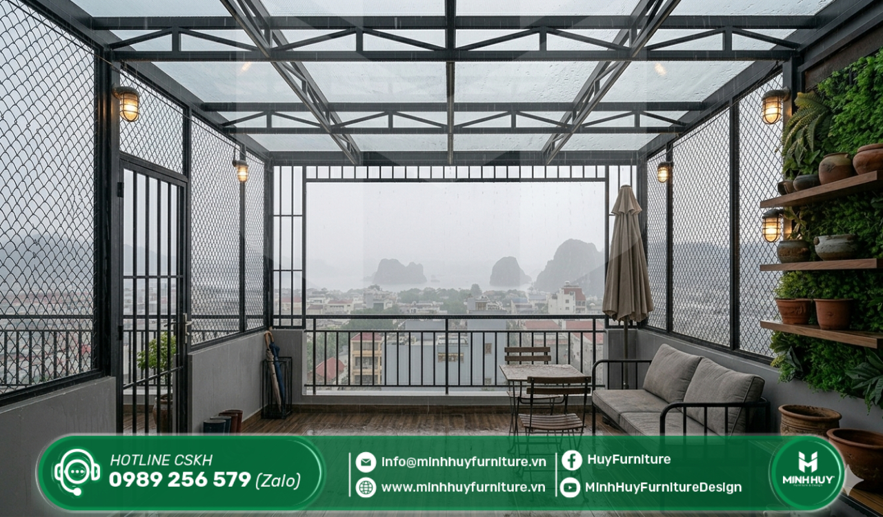 xưởng thi công khung sắt bảo vệ sân thượng quận 5 tphcm