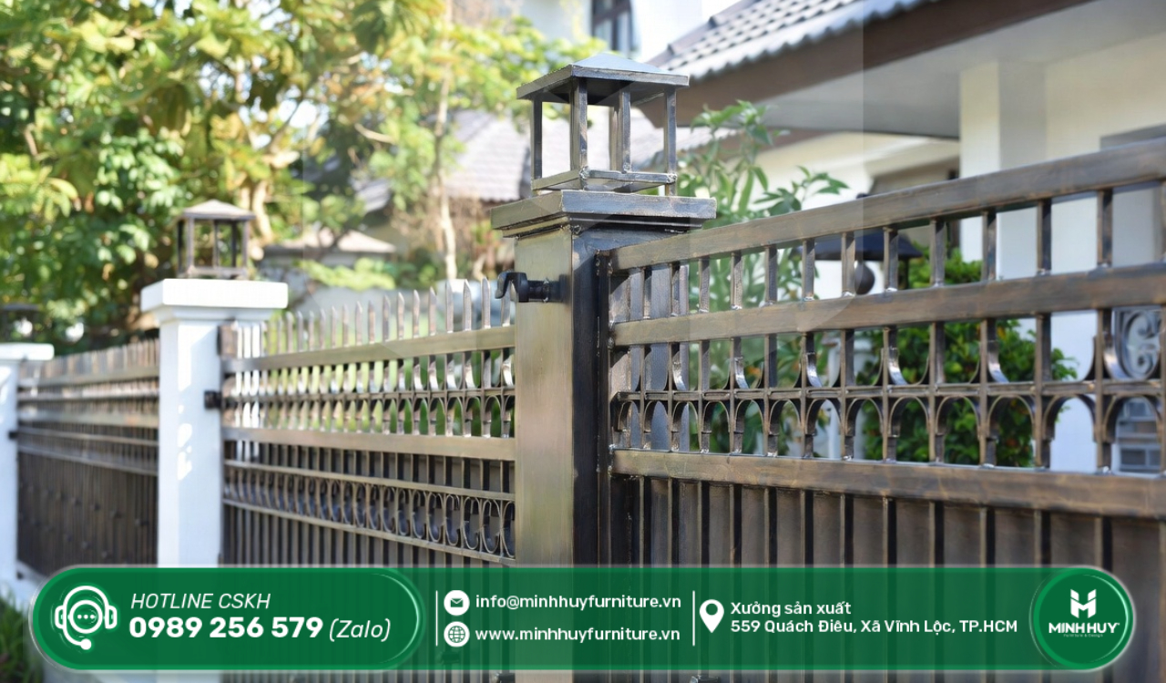 xưởng thi công khung hàng rào sắt tphcm