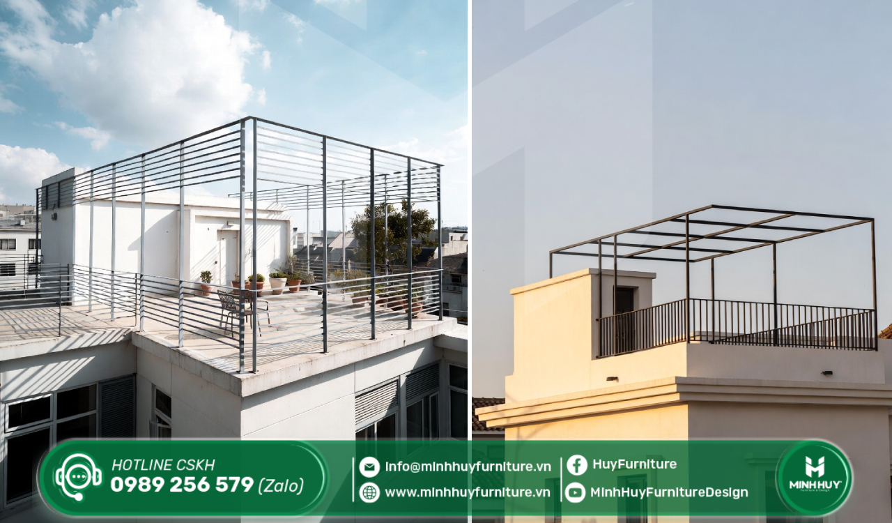 báo giá làm khung sắt bảo vệ sân thượng quận 7 tphcm