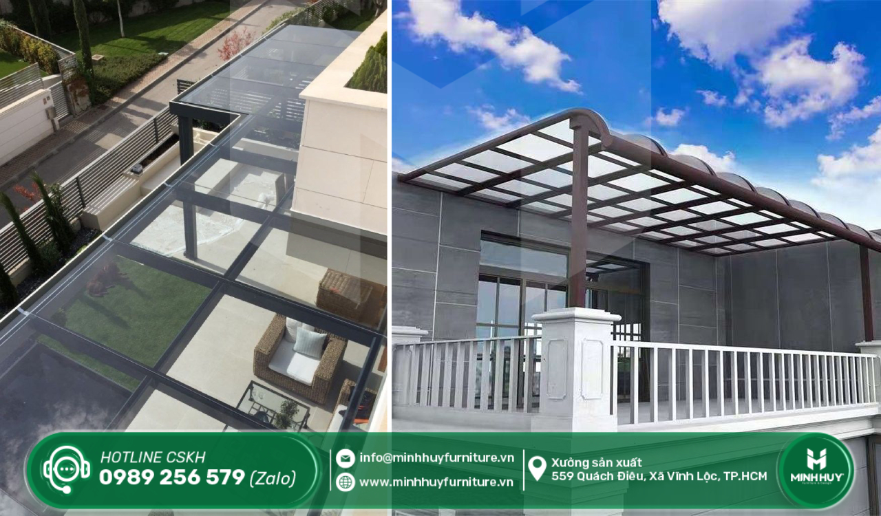 báo giá thi công khung sắt mái che mưa sân thượng thủ đức tphcm