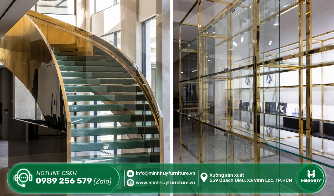 gia công khung kính inox mạ PVD giá rẻ quận 8 tphcm