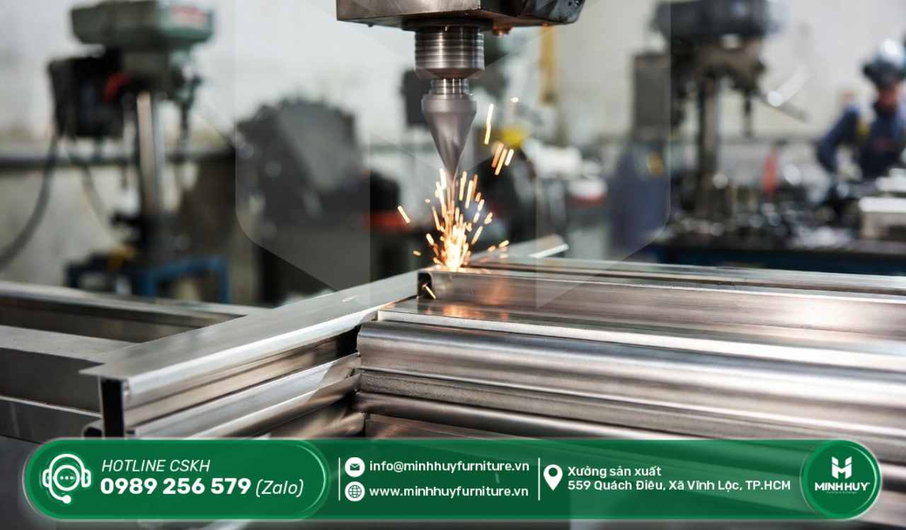 gia công khung kính inox mạ PVD giá rẻ quận 6 tphcm