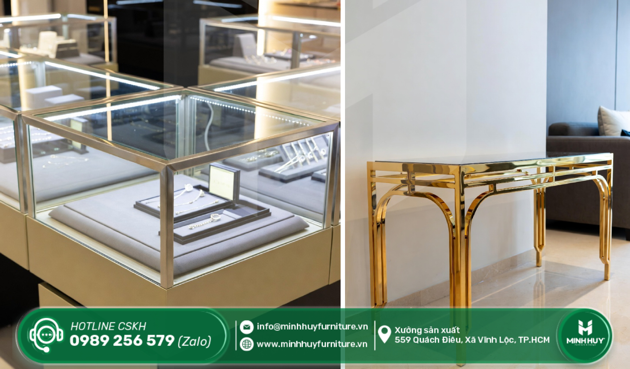 giá gia công khung kính inox mạ PVD quận 11 tphcm