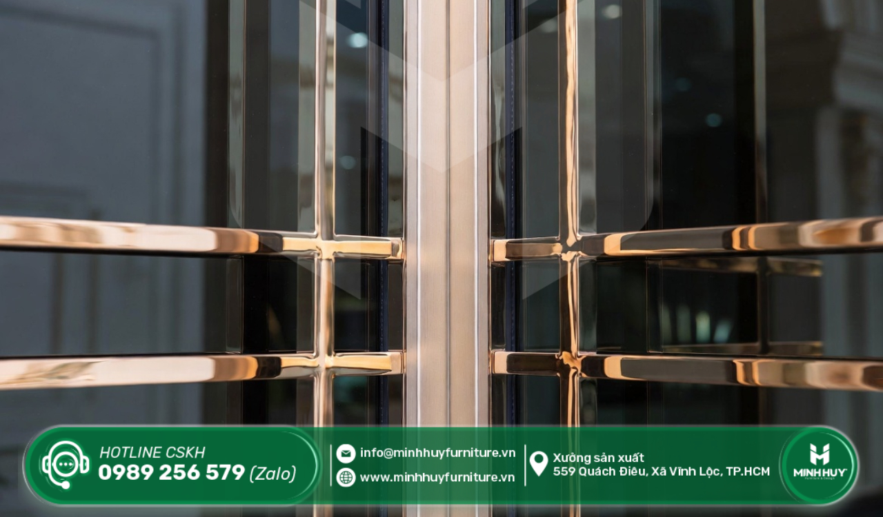 giá gia công khung kính inox mạ PVD quận bình thạnh tphcm