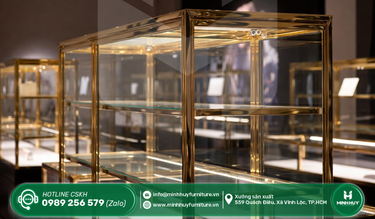 xưởng gia công khung kính inox mạ vàng quận 5  tphcm
