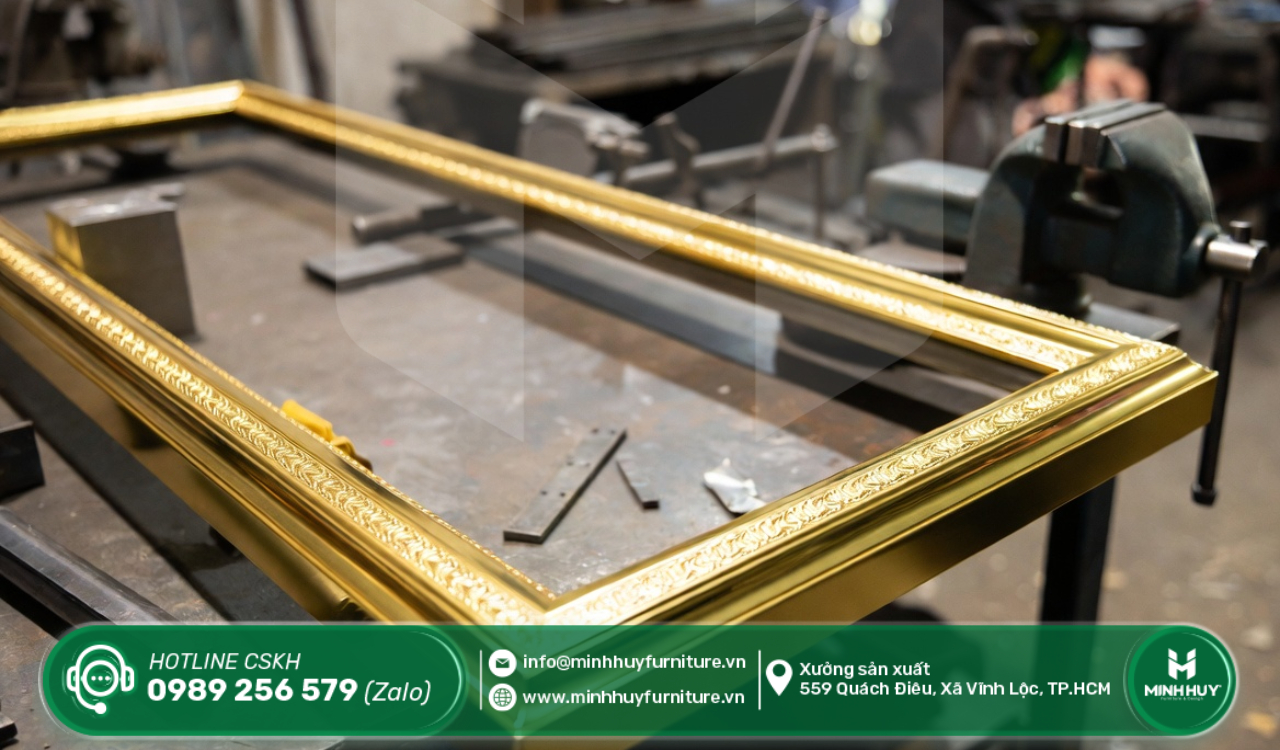 gia công khung kính inox mạ vàng quận 7 tphcm