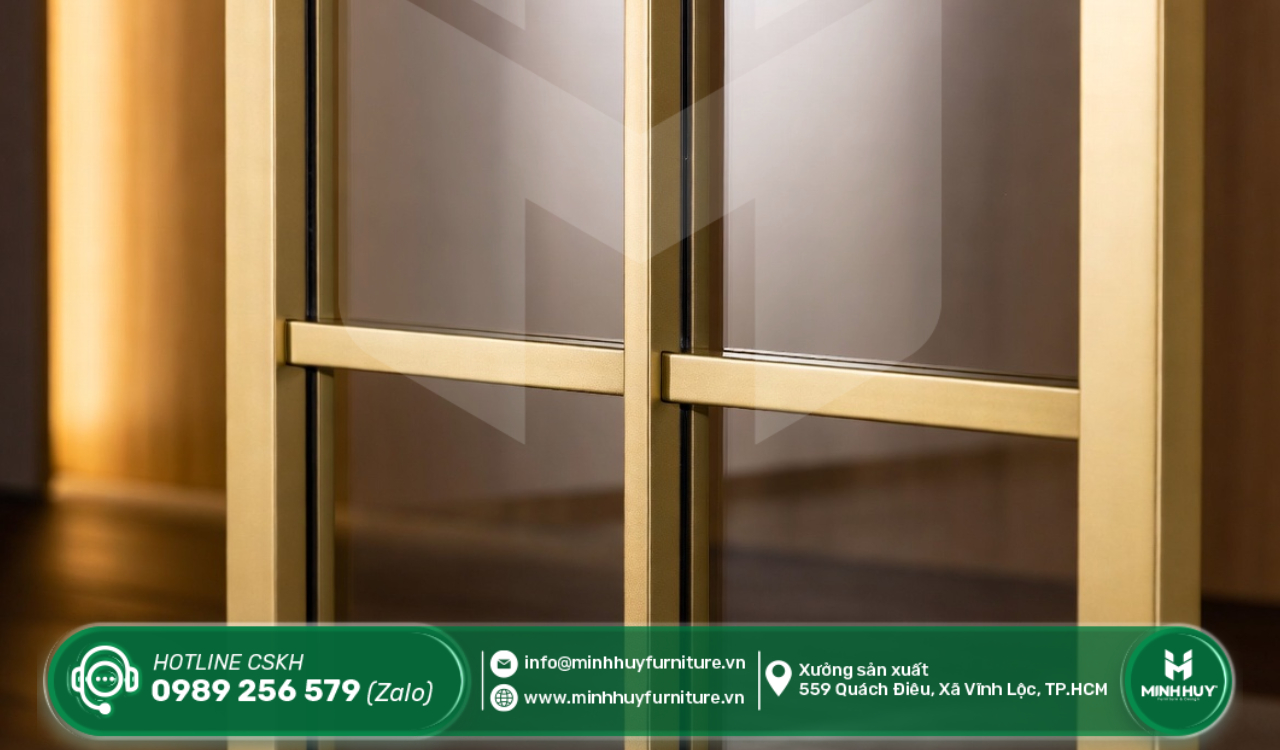 xưởng gia công khung kính inox mạ vàng quận phú nhuận tphcm