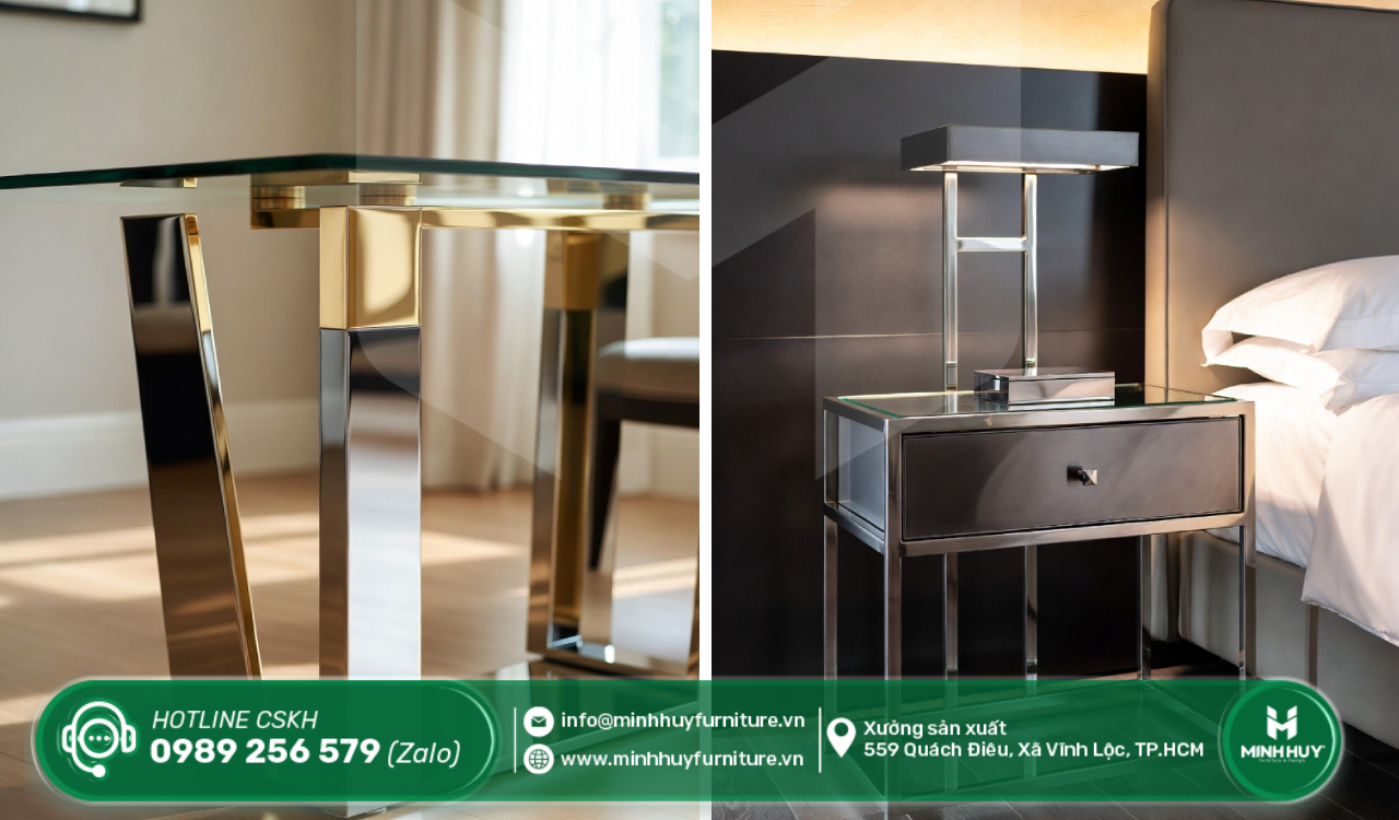 giá gia công khung kính inox mạ PVD hóc môn tphcm