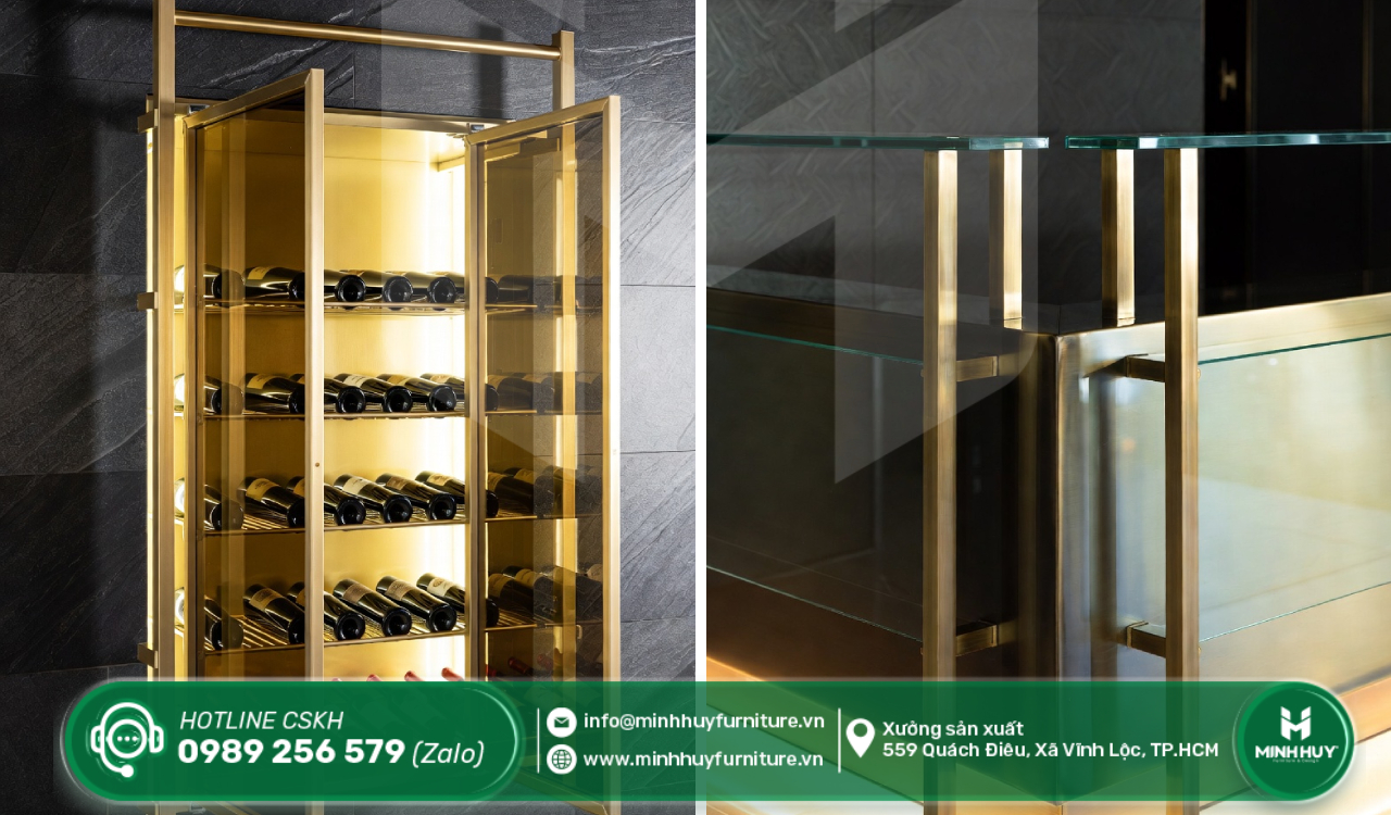 xưởng gia công khung kính inox mạ PVD quận 3 tphcm