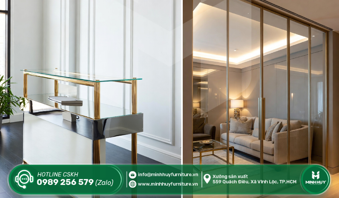 gia công khung kính inox mạ PVD quận 7 tphcm