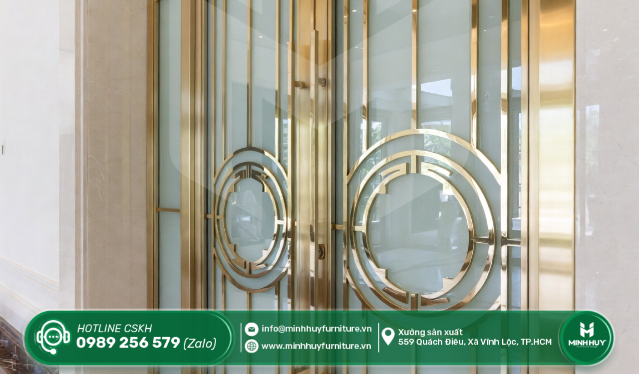 gia công khung kính inox mạ vàng giá rẻ quận 6 tphcm