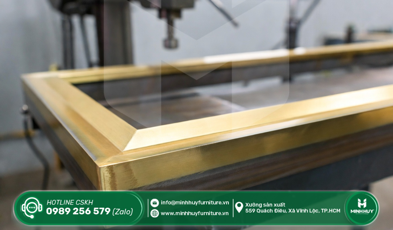gia công khung kính inox mạ vàng giá rẻ quận 8 tphcm