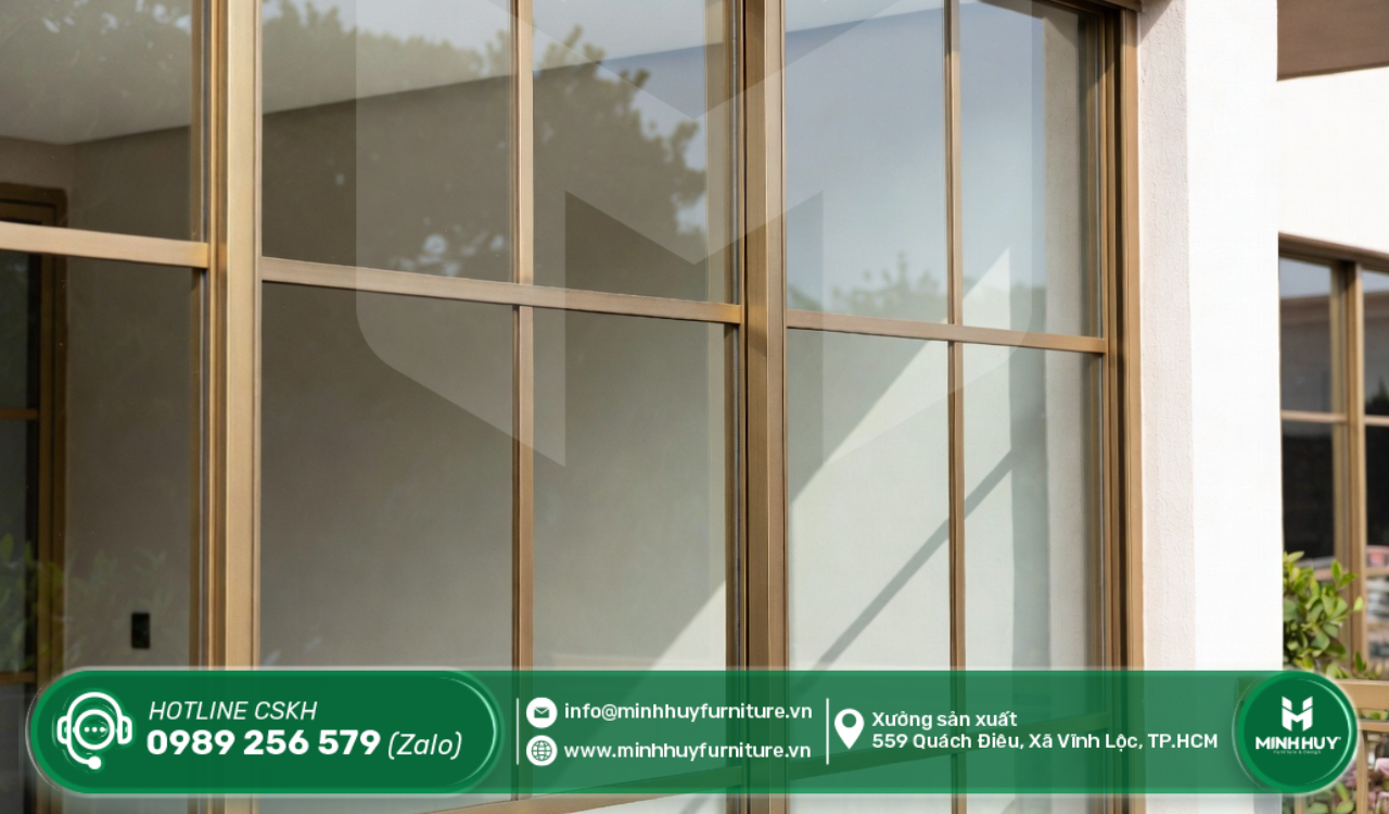xưởng gia công khung kính inox mạ vàng quận tân bình tphcm