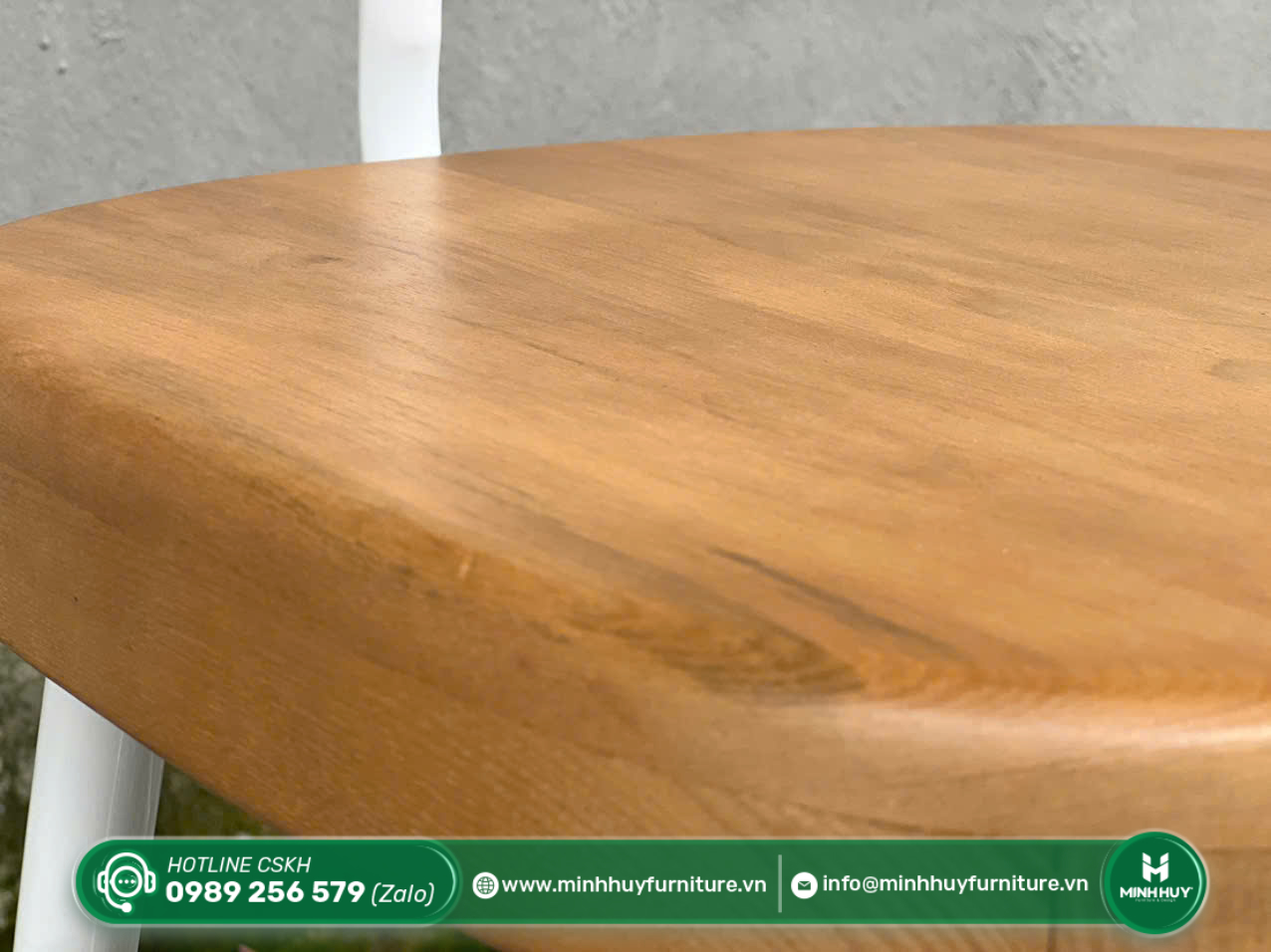 Hình ảnh thực tế mẫu Ghế Cafe Gỗ Tựa Trụ Nordic MH112