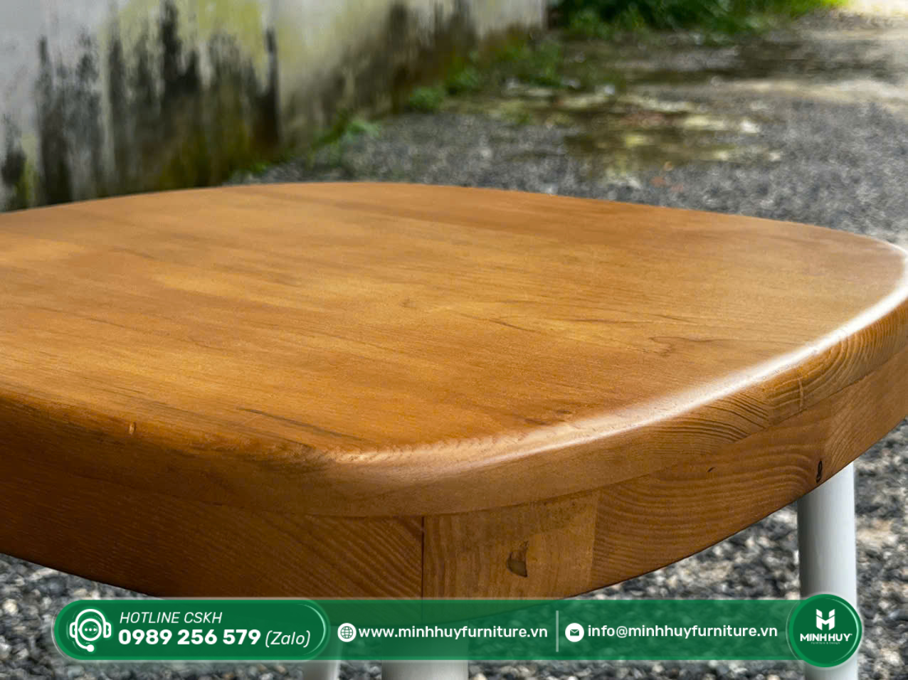 Hình ảnh thực tế mẫu Ghế Cafe Gỗ Tựa Trụ Nordic MH112