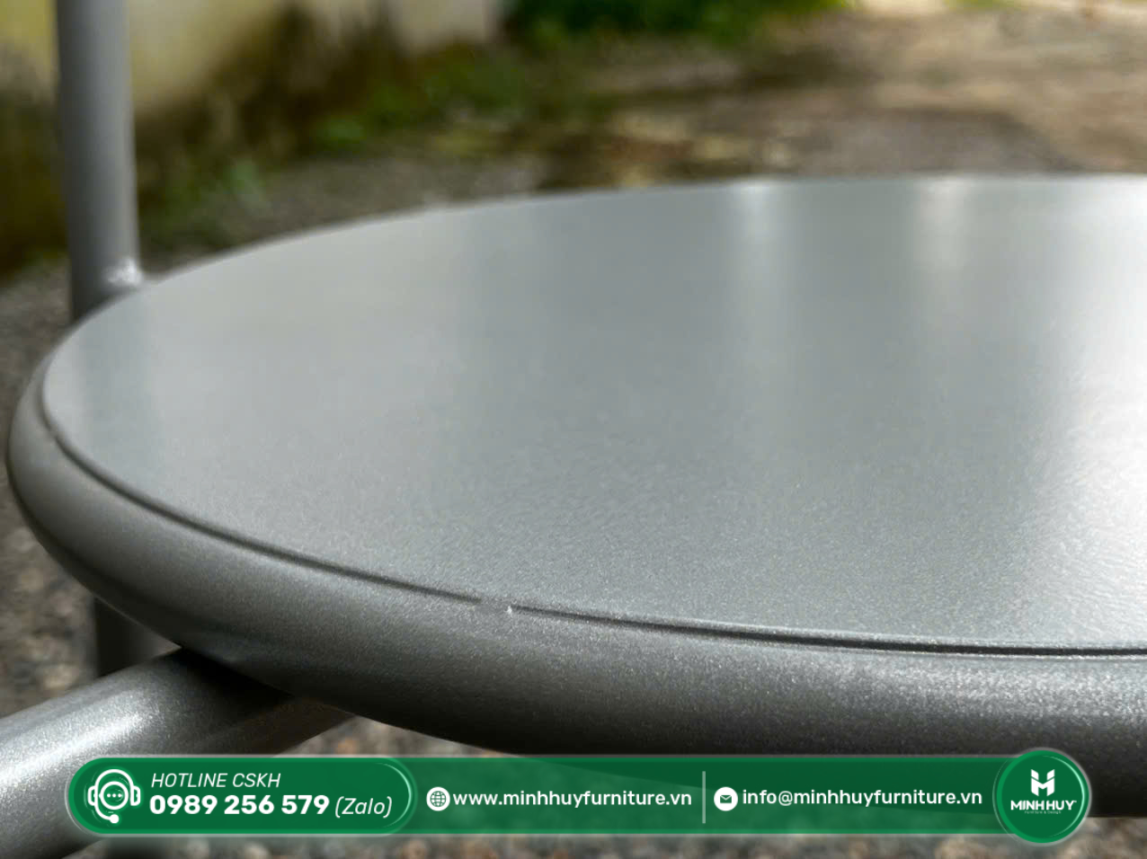 Hình ảnh thực tế Ghế Cafe Sắt Xám Basic MH114